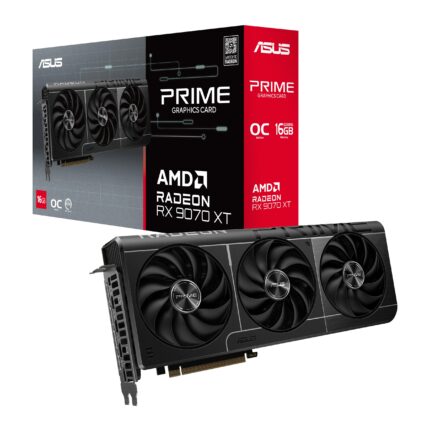 ASUS Tarjeta de Video Prime Radeon RX 9070 XT OC Edition 16GB GDDR6 (PCIe 5.0, Thermalpad Cambio de Fase, Dual BIOS), PRIME-RX9070XT-O16G_0