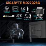 Monitor Gamer 27 Pulgadas Gigabyte Mo27q28g 0.03ms 280hz Qhd (2560 X 1440) Panel Woled 4th Gen Hdmi Usb-c Displayport Compatible Nvidia G-sync Bocinas Negro_2