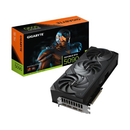 GIGABYTE Tarjeta gráfica GeForce RTX 5090 WINDFORCE OC 32G, Sistema de refrigeración WINDFORCE, 32 GB 512 bits GDDR7, GV-N5090WF3OC-32GD_0