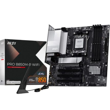 MSI Pro B850M-P WiFi Motherboard, ATX - Compatible con procesadores AMD Ryzen 9000/8000 / 7000, AM5 - DDR5 Memory Boost (8200+ MT/s OC), PCIe 5.0 x16 y 4.0 x16, M.2 Gen5, Wi-Fi 7, 5G LAN_0