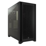 Corsair 4000D Airflow Chasis ATX Semitorre , Panel Frontal con Un Caudal de Aire Elevado, Panel Lateral de Cristal Templado, Dos Ventiladores de 120 mm Incluidos, Color Negro_0