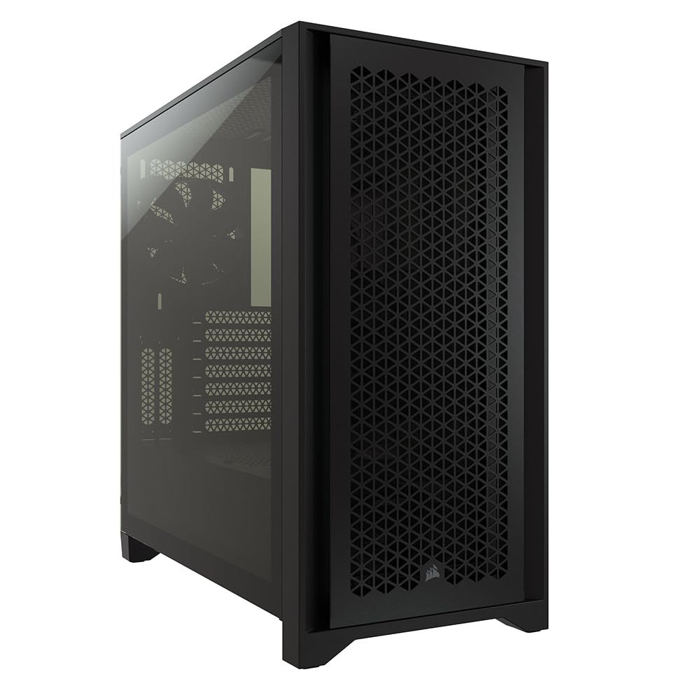 Corsair 4000D Airflow Chasis ATX Semitorre , Panel Frontal con Un Caudal de Aire Elevado, Panel Lateral de Cristal Templado, Dos Ventiladores de 120 mm Incluidos, Color Negro_0