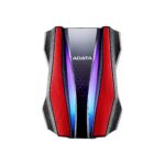 ADATA Disco Duro Externo HDD HD770, RGB, 1 TB, Resistente a golpes,agua y polvo, certificación grado militar, Color Rojo_0