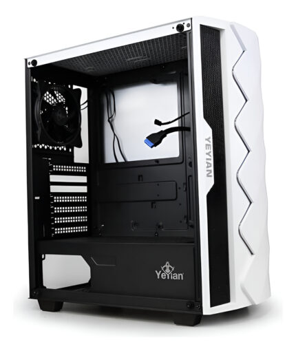 Gabinete Yeyian Abyss 2500, Midi-tower, Atx/micro-atx/mini-itx, Usb 3.0, Sin Fuente, 3 Ventiladores Instalados, Cristal Templado, Blanco, Yga-49702-fa_0
