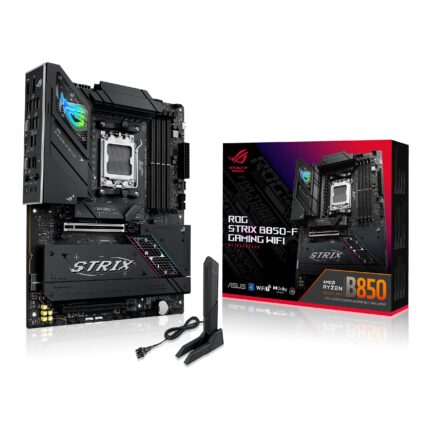 ASUS Tarjeta Madre ROG Strix B850-F Gaming WiFi ATX AM5 para AMD Ryzen, DDR5, PCIe 5.0, WiFi 7, 4X M.2, Aura Sync, Soporte Total de 19 Puertos USB, Lista para IA_0