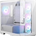MSI mag PANO M100R PZ White Micro-ATX - Funda para PC Compatible con Placa Base de conexión Trasera, 4 Ventiladores ARGB, hub de iluminación, Soporte de GPU, filtros de Polvo, USB Tipo C (20 Gbps),_0