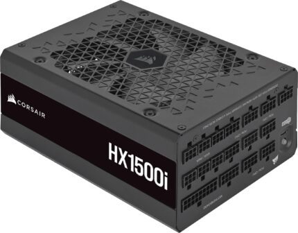 Corsair HX1500i Fuente de Alimentación ATX Totalmente Modular de Muy Bajo Nivel Sonoro - Compatible con ATX 3.0 y PCIe 5.0 -Ventilador con Rodamiento Dinámico Fluido - 80 Plus Platinum - Negro_0