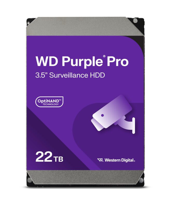 Western Digital 22TB WD Purple Pro Surveillance Disco Duro Interno HDD - SATA 6 GB/s, 512 MB de caché, 3.5" - WD221PURP_0