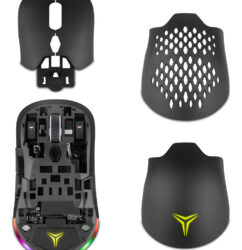 Yeyian Mouse Gamer Óptic, Inalámbrico, 26000dpi Con 6 Niveles Adjustables, 6 Botones Programables, Rgb, Swicth Intercambiable, Para Mac Y Windows, Negro, Ygm-wwrb-01_0