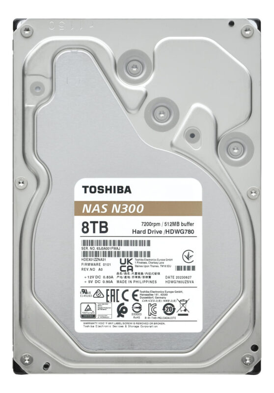 Toshiba N300 8tb Nas 3.5 Disco Duro Interno - Cmr Sata 6 Gb/s 7200 Rpm 512 Mb Cache - Hdwg780xzsta_1