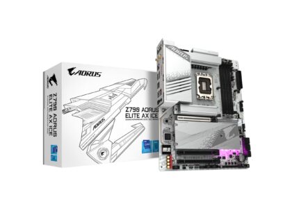 Gigabyte Z790 AORUS Elite AX Ice (LGA 1700/ Intel/ Z790 X/ATX/ DDR5/ 4* M.2/ PCIe 5.0/ USB 3.2 Type-C/Wi-Fi 6E/ 2.5GbE LAN/Q-Flash Plus/EZ-Latch Plus/Placa Madre)_0