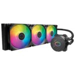 Cooler Master Sistema de Enfriamiento Liquido 360L Core ARGB, 3 Ventiladores 120mm ARGB, Radiador Aluminio 360mm, Placa Base de Cobre, AMD/Intel, MLW-D36M-A18PZ-R1_0