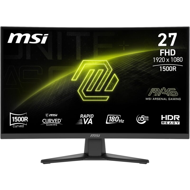 MSI Monitor mag 275CQF E18 27 Pulgadas, Wide Quad HD, Rapid VA, 180 Hz, 0.5 ms, Negro_0