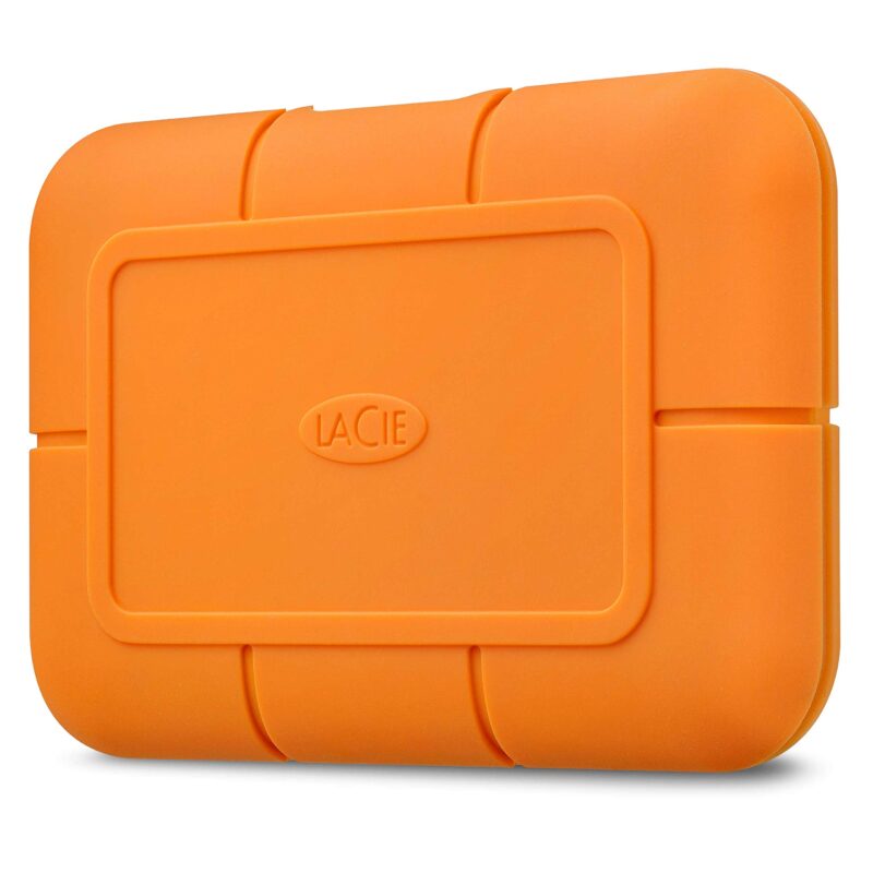 LaCie Rugged SSD 2TB Solid State Drive  USB-C USB 3.2 NVMe speeds up to 1050MB/s, IP67 Water Resistant, 3m Drop Resistant, Encryption, 5-Year Warranty with Data Recovery, 1 Mo Adobe CC (STHR2000800)_0