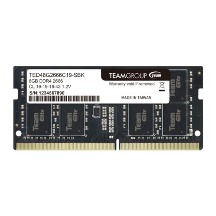 TEAMGROUP Elite DDR4 de 8 GB Individual 2666 MHz PC4-21300 CL19 sin búfer sin ECC 1.2 V SODIMM 260 Pines portátil PC computadora portátil módulo de Memoria Ram Upgrade - TED48G2666C19-S01_0