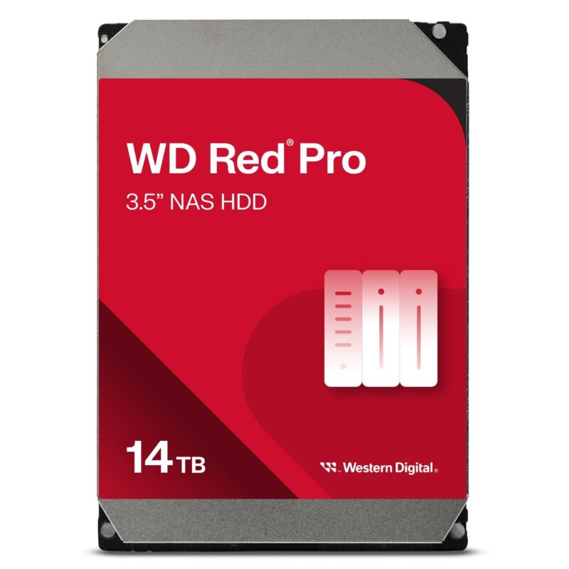Western Digital - Disco Duro Interno WD Red Pro NAS de 14 TB - 7200 RPM, SATA 6 GB/s, CMR, 512 MB de caché, 3.5" -WD142KFGX_0