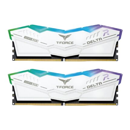 TEAMGROUP T-Force Delta RGB DDR5 Ram 32GB (2x16GB) 8000MHz PC5-64000 CL38 A-DIE Módulo de memoria de computadora Ram para 600 700 Series Chipset XMP 3.0 Ready White FF4D532G8000HC38DDC01_0