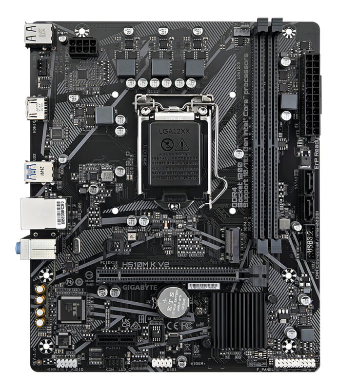 Tarjeta Madre Gigabyte H510m K V2, M-atx, S-1200, 64gb, Ddr4_1
