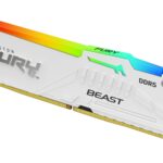Kingston Fury Beast White RGB Expo DDR5, Memoria Gamer para PC, Capacidad: 32GB, Frecuencia: 6000MT/s, Latencia: CL36, Factor de Forma: DIMM 288-Pin, Color: Blanco/RGB, SKU: KF560C36BWEA-32_0