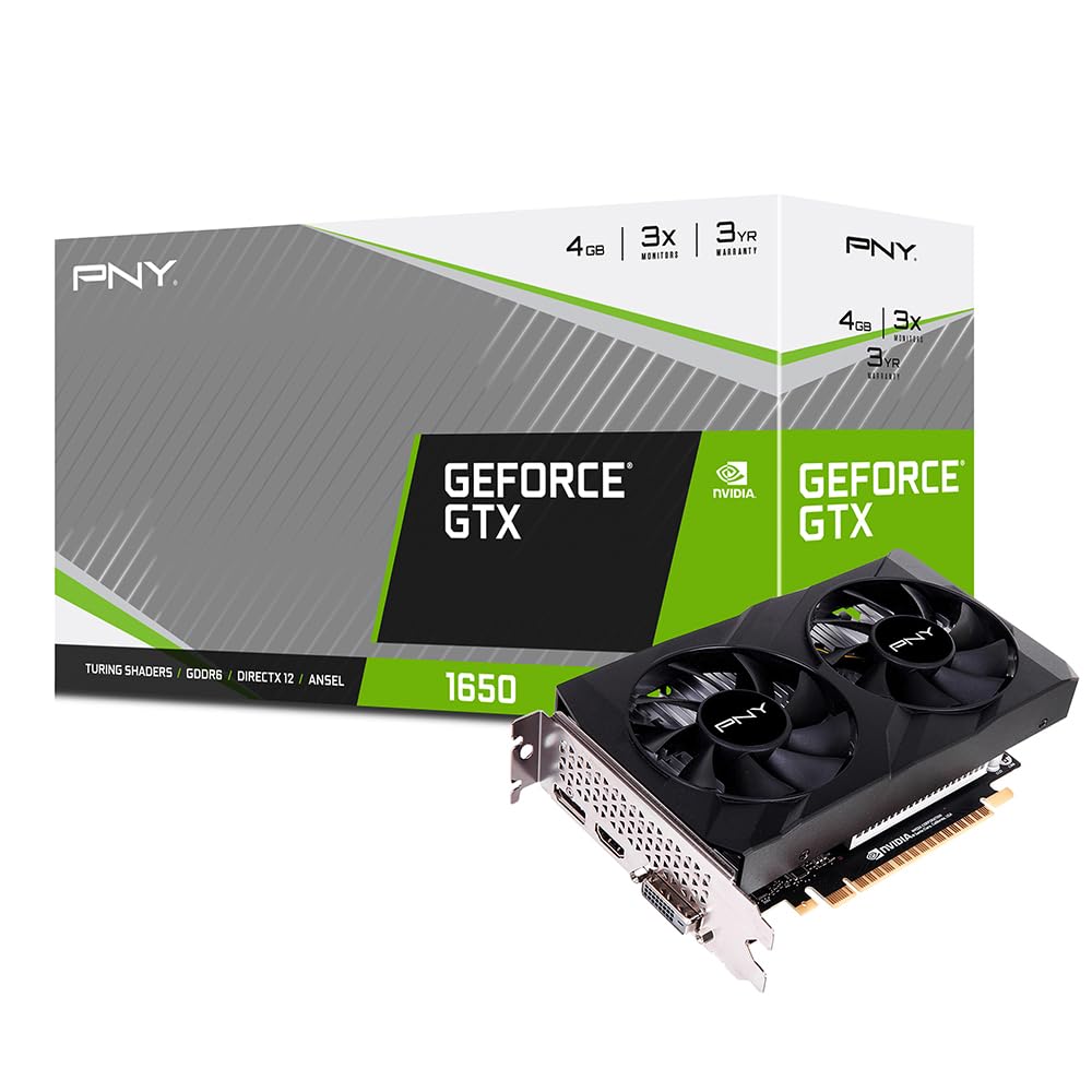 PNY GeForce® GTX 1650 - Tarjeta gráfica de Doble Ventilador GDDR6 Verto de 4 GB_0 PNY GeForce® GTX 1650 - Tarjeta gráfica de Doble Ventilador GDDR6 Verto de 4 GB_0