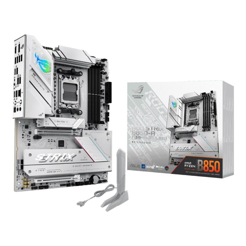 ASUS Tarjeta Madre ROG Strix B850-A Gaming WiFi ATX AM5 para AMD Ryzen, DDR5, PCIe 5.0, WiFi 7, Lista para IA_0