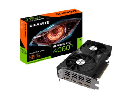 GIGABYTE Tarjeta gráfica GeForce RTX 4060 Ti WINDFORCE OC 8G, 2 Ventiladores WINDFORCE, 8 GB 128 bits GDDR6, GV-N406TWF2OC-8GD_0