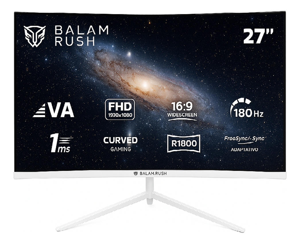 Monitor Gamer Curvo Acteck Balam Rush Andromeda Mag27y Led 27 R 942997 Blanco_0