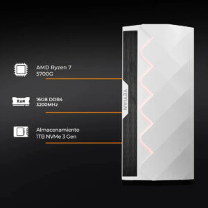 Pc Yeyian Ypa-sa570gb, Amd Ryzen 7, 16gb Ram, 1tb Nvme_1