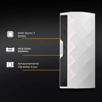 Pc Yeyian Ypa-sa570gb, Amd Ryzen 7, 16gb Ram, 1tb Nvme_1