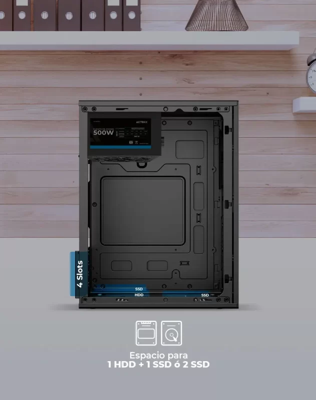 Gabinete Mini Torre Performance Mini Iii Gi215m Fuente 500w Negro_1