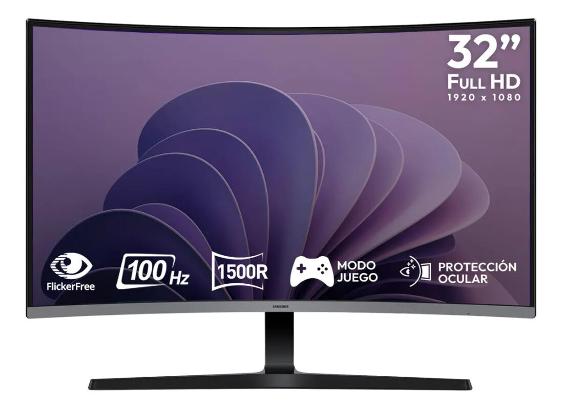 Monitor Curvo 32 SAMSUNG Essential S3 4ms 100Hz VA Full HD HDMI D-SUB_0