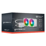 Enfriamiento Liquido Balam Rush Cryo Prism 240 Ice 120mm Argb 4 Pines Pwm 1800 Rpm Tdp 270w Lga1851 Am5 Caratulas Intercambiables + Display De Temperatura Blanco Br-944052_5