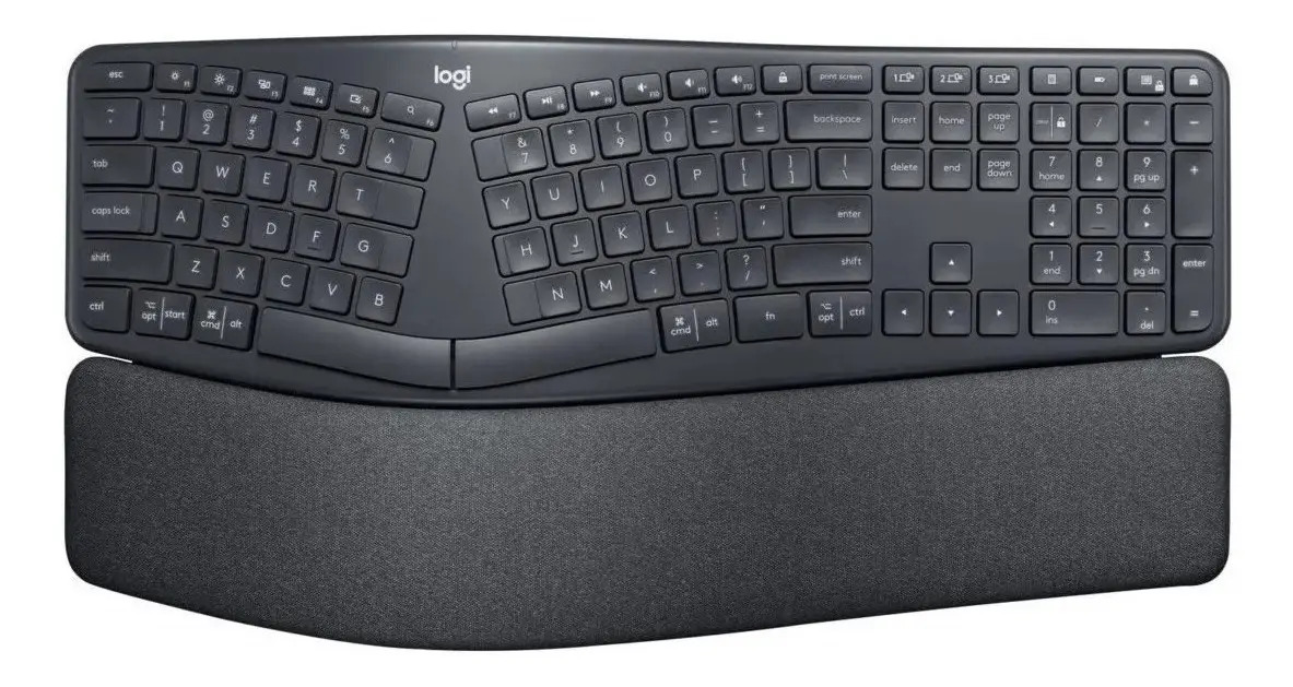 Teclado Logitech Ergo Series Qwerty Español Color Negro_0