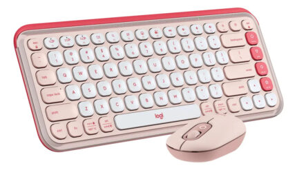Teclado Y Mouse Logitech Pop Icon Rosa Español Qwerty_0