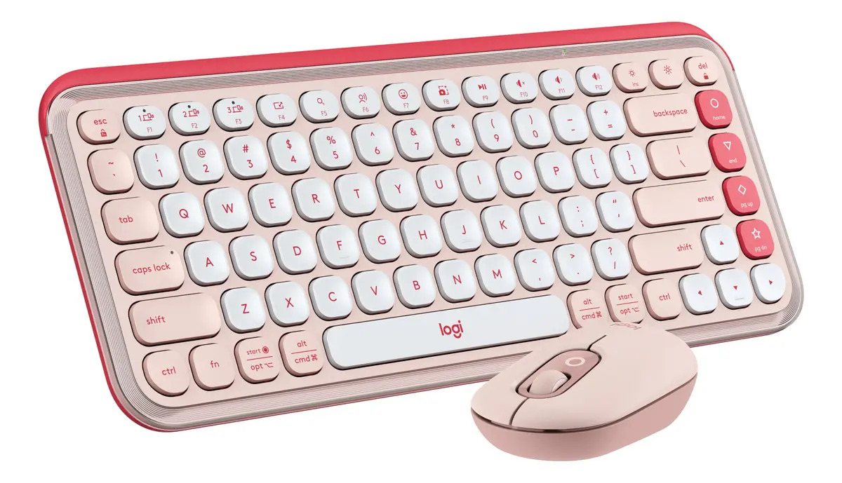 Teclado Y Mouse Logitech Pop Icon Rosa Español Qwerty_0 Teclado Y Mouse Logitech Pop Icon Rosa Español Qwerty_0
