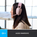 Audífono Logitech Zone Vibe 100 Inalámbrico Bluetooth Color Rosa_4