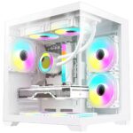 Stylos Gabinete Gamer CXi2 Micro ATX Mini Torre 3 Fan Cristal Templado RGB Blanco XZGAMC2W_0