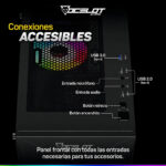 Gabinete Gamer Ocelot Polygon-e5 Atx Cristal Templado Rgb Negro_4
