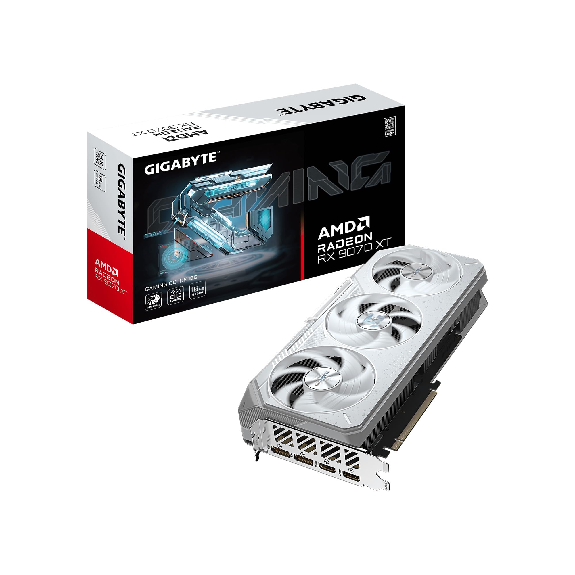 GIGABYTE Radeon⢠RX 9070 XT Gaming OC Ice 16G Tarjeta Gráfica (16GB GDDR6, 512-bit, PCIe 5.0, HDMI/DP 2.1, 2.7 Slot, Ventilador Hawk, Gel Térmico Grado Servidor, Estructura Reforzada)_0 GIGABYTE Radeon⢠RX 9070 XT Gaming OC Ice 16G Tarjeta Gráfica (16GB GDDR6, 512-bit, PCIe 5.0, HDMI/DP 2.1, 2.7 Slot, Ventilador Hawk, Gel Térmico Grado Servidor, Estructura Reforzada)_0