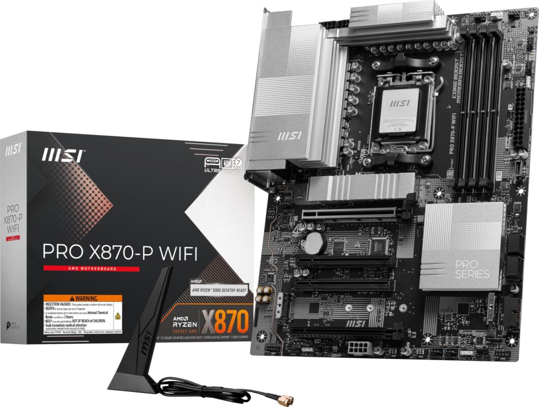 MSI Pro X870-P WiFi ProSeries Motherboard (procesadores AMD Ryzen de la Serie 9000/8000/7000, AM5, DDR5, PCIe 5.0, M.2 Gen5, SATA 6Gb/s, USB 40Gbps, HDMI/DP, Wi-Fi 7, Bluetooth 5.4, 5Gbps LAN, ATX)_0