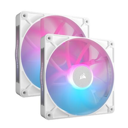 CORSAIR iCUE Link RX140 Ventiladores PWM RGB de 140 mm con iCUE Link System Hub - Rodamiento de Cúpula Magnética - Paquete Doble - Blanco_0