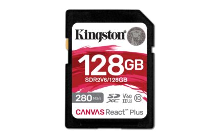 Kingston Tarjeta De Memoria SD, Canvas React Plus V60, Capacidad: 128GB, 4K, Clase 10, UHS-II, U3, V60, Lectura: 280MB/s y Escritura: 100MB/s, SKU: SDR2V6/128GB_0