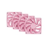 Hyte Flow FA12 - Ventiladores de Carcasa de PC de 120 mm, Paquete de 4, Alto Rendimiento, bajo Ruido, 1500 RPM, PWM de 4 Pines, rodamiento dinÃ¡mico Fluido, Leche de Fresa (Rosa)_0