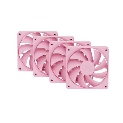 Hyte Flow FA12 - Ventiladores de Carcasa de PC de 120 mm, Paquete de 4, Alto Rendimiento, bajo Ruido, 1500 RPM, PWM de 4 Pines, rodamiento dinÃ¡mico Fluido, Leche de Fresa (Rosa)_0