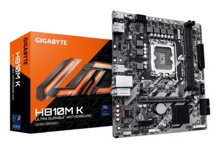 GIGABYTE H810M K Motherboard - CPU Intel Core Ultra (Serie 2), 3+1+2 fases VRM, hasta 6400MHz DDR5, 1xPCIe 4.0 M.2, 1GbE LAN, USB 3.2 Gen 1_0