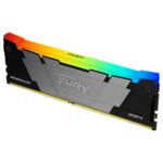 Kingston Fury Renegade Black RGB DDR4, Memoria Gamer para PC, Capacidad: 32GB, Frecuencia: 3600MT/s, Latencia: CL18, Factor de Forma: DIMM 288-Pin, Color: Negro/RGB, KF436C18RB2A/32_0