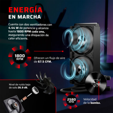 Cooler Líquido Balam Rush Cryo Allblack 240mm 260w_1