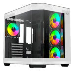 Gabinete Gamer Balam Rush Media Torre Tank Master Atx 4 Fan Color Blanco/negro_0