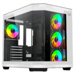 Gabinete Gamer Balam Rush Media Torre Tank Master Atx 4 Fan Color Blanco/negro_0