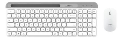 Kit Teclado Y Mouse Acteck Virtuos Silk Mk720 Inalambrico Blanco_0